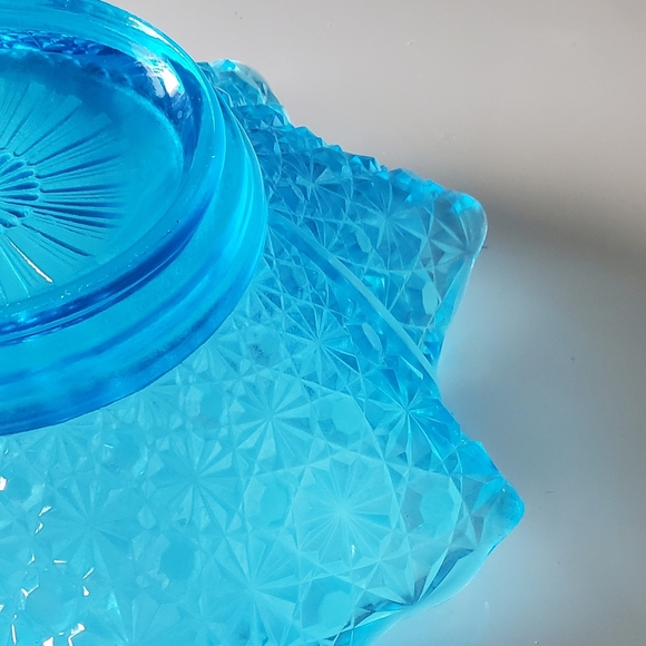 Fenton Daisy and Button 10 3/4" Irredescent Blue WOW Bowl - Picture 10 of 16